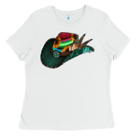 White aztec sunflower cowboy hat Ladies Tee - Jasminsmagicworld