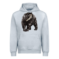 Heather Grey Spectacled Bear Urban Hoodie - LillyAllenDesigns
