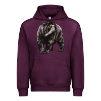 Mauve Wine Spectacled Bear Urban Hoodie - LillyAllenDesigns