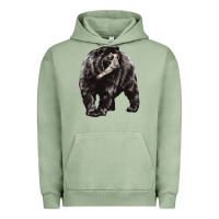 Pigment Oil Green Spectacled Bear Urban Hoodie - LillyAllenDesigns
