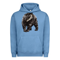 Pigment Pebble Blue Spectacled Bear Urban Hoodie - LillyAllenDesigns