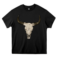 Black cow skul Heavy Core Tee - MaliasSmallBusiness
