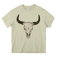 Mossy cow skul Heavy Core Tee - MaliasSmallBusiness