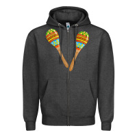 Charcoal Heather maracas fa element Zipper Hoodie - FaDigitalArtStudio
