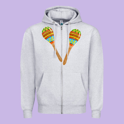 Maracas Fa Element Zipper Hoodie Designed By Fadigitalartstudio