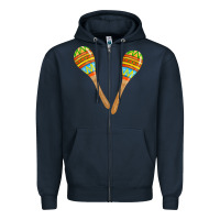 Navy maracas fa element Zipper Hoodie - FaDigitalArtStudio