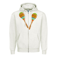 Oatmeal Heather maracas fa element Zipper Hoodie - FaDigitalArtStudio