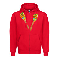 Red maracas fa element Zipper Hoodie - FaDigitalArtStudio
