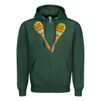 Sports Green maracas fa element Zipper Hoodie - FaDigitalArtStudio