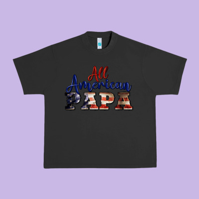 All American Papa Urban Heavy Tee Designed By Barkaloodesign