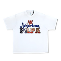White all american papa Urban Heavy Tee - BarkalooDesign