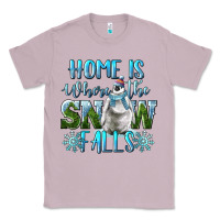 Lilac Home Is Where The Snow Falls Winter Penguin Classic Tee - LillyAllenDesigns