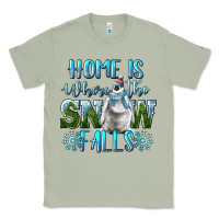 Matcha Home Is Where The Snow Falls Winter Penguin Classic Tee - LillyAllenDesigns