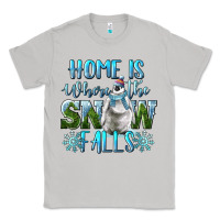 Moon Dust Home Is Where The Snow Falls Winter Penguin Classic Tee - LillyAllenDesigns