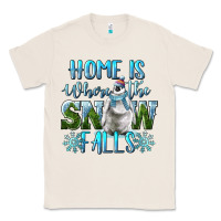 Natural Home Is Where The Snow Falls Winter Penguin Classic Tee - LillyAllenDesigns