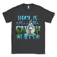 Smoke Home Is Where The Snow Falls Winter Penguin Classic Tee - LillyAllenDesigns