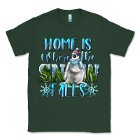 Sports Green Home Is Where The Snow Falls Winter Penguin Classic Tee - LillyAllenDesigns