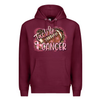 Burgundy Tackle cancer Football Premium Hoodie - FaDigitalArtStudio