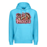 Ocean Blue Tackle cancer Football Premium Hoodie - FaDigitalArtStudio