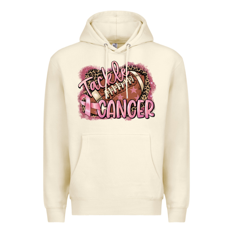 Tackle Cancer Football Premium Hoodie by FaDigitalArtStudio | Teevron