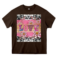 Chocolate Brown v.d love and lotus tumbler Heavy Core Tee - AdoDesignShop