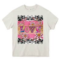 Cream v.d love and lotus tumbler Heavy Core Tee - AdoDesignShop