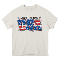 Cream land of the free usa Heavy Core Tee - MaliasSmallBusiness