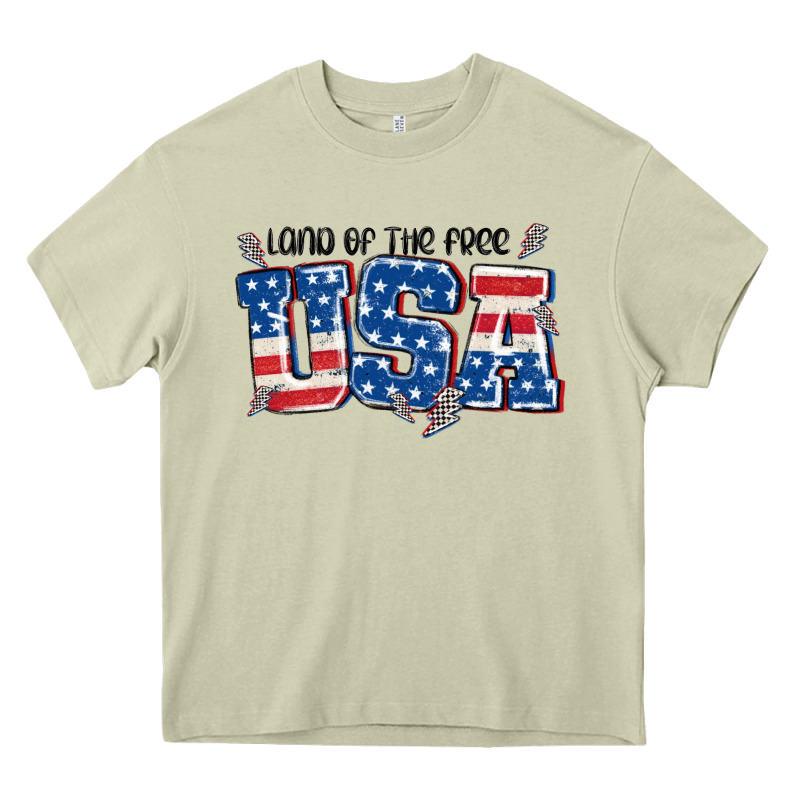 Land Of The Free Usa Heavy Core Tee by MaliasSmallBusiness | Teevron