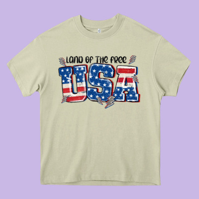 Land Of The Free Usa Heavy Core Tee Designed By Maliassmallbusiness
