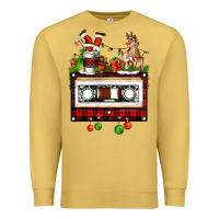 Antique Gold christmas cassette Premium Sweatshirt - FaDigitalArtStudio