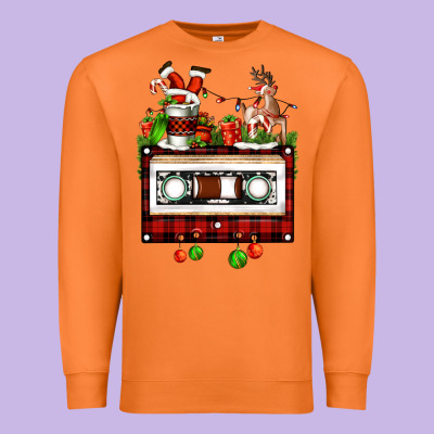 Christmas Cassette Premium Sweatshirt Designed By Fadigitalartstudio
