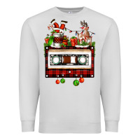 Dove Grey christmas cassette Premium Sweatshirt - FaDigitalArtStudio