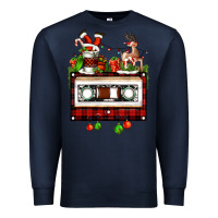 Navy christmas cassette Premium Sweatshirt - FaDigitalArtStudio