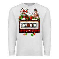 Oatmeal Heather christmas cassette Premium Sweatshirt - FaDigitalArtStudio