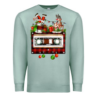 Seafoam christmas cassette Premium Sweatshirt - FaDigitalArtStudio