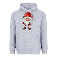 Heather Grey santa gnomes Heavyweight Hoodie - FaDigitalArtStudio