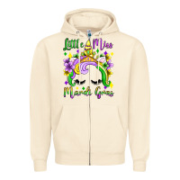 Sandshell little miss mardi gras unicorn  olivia Zipper Hoodie - OliviaCreatesArt