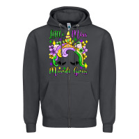 Smoke little miss mardi gras unicorn  olivia Zipper Hoodie - OliviaCreatesArt