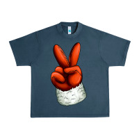 Midnight Navy Christmas peace hand Urban Heavy Tee - Jasminsmagicworld