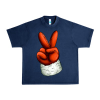 Navy Christmas peace hand Urban Heavy Tee - Jasminsmagicworld