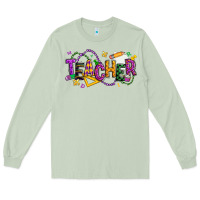 Matcha mardi gras teacher Long Sleeve Tee - texasbilliewilder