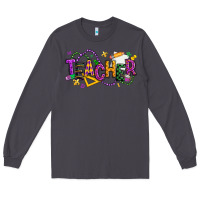 Smoke mardi gras teacher Long Sleeve Tee - texasbilliewilder