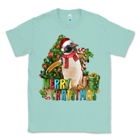 Seafoam Merry Christmas Penguin Classic Tee - LillyAllenDesigns