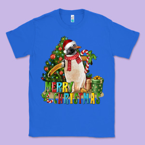 Merry Christmas Penguin Classic Tee Designed By Lillyallendesigns