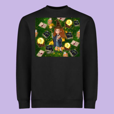 Wizard Girl With Magic Heavyweight Sweatshirt Designed By Tumblerdesignbyshophia