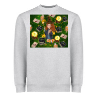 Heather Grey wizard girl with magic Heavyweight Sweatshirt - TumblerDesignByShophia