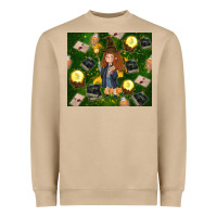 Mushroom wizard girl with magic Heavyweight Sweatshirt - TumblerDesignByShophia