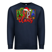 Navy Christmas papa claus Premium Sweatshirt - FaDigitalArtStudio