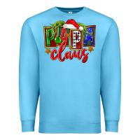Ocean Blue Christmas papa claus Premium Sweatshirt - FaDigitalArtStudio
