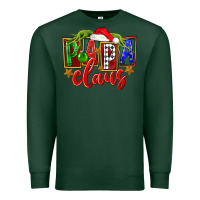 Sports Green Christmas papa claus Premium Sweatshirt - FaDigitalArtStudio